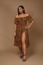 Wild Nights Leopard Midi Dress